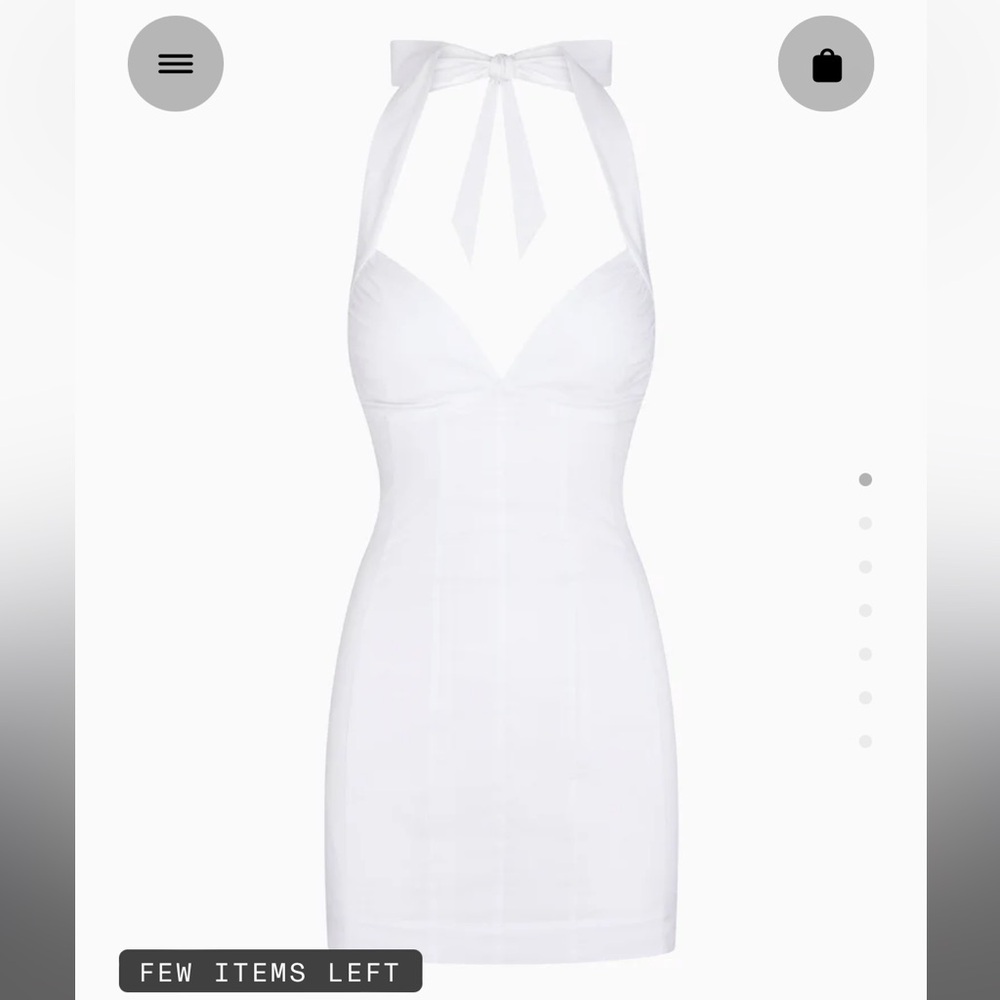 Khy poplin seamed mini dress size 00 in white BNWT